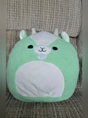 Squishmallows Palmer Fuzz-A-Mallows Mint Green Goat Fuzzy Texture Plush Size 12"